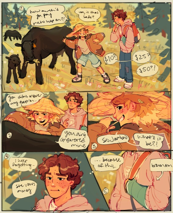 Raegen and Jamie with cows