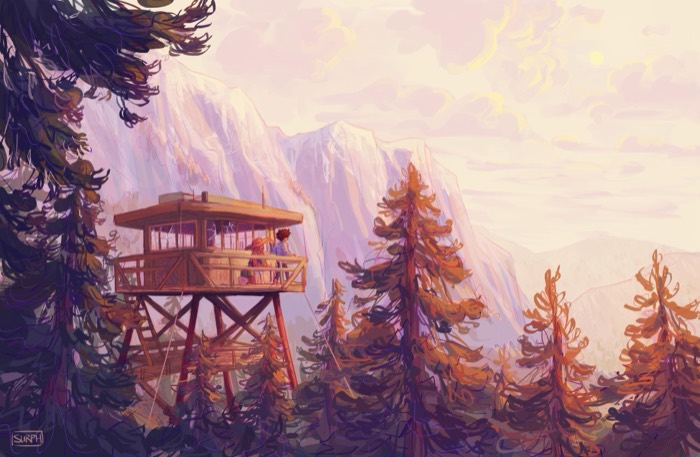 Fire lookout with Raegen and Jamie